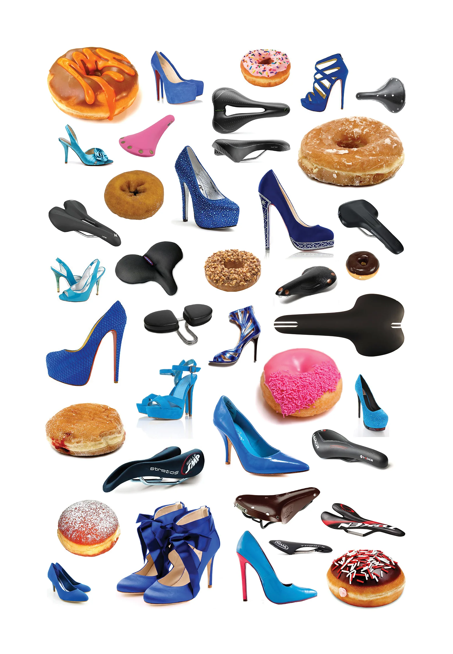 Jeff Gibson Set of two untitled prints (Donuts, heels, seats) , 2014 Archival inkjet print Ed. 1 of 3 Courtesy of the artist 39" x 27" each Retail Value: $3,000 Opening Bid: $2,000