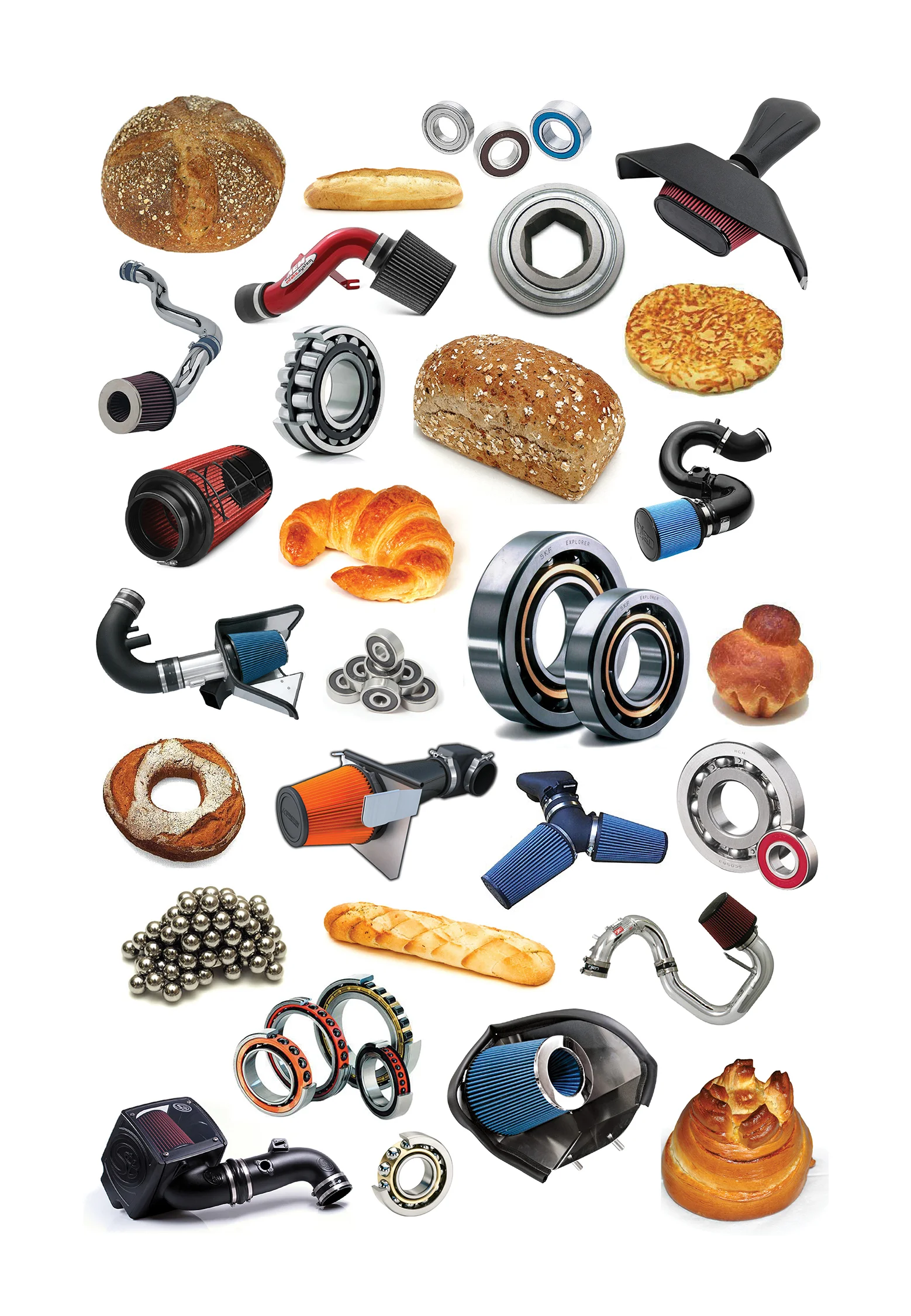 Jeff Gibson Set of two untitled prints ( Bearings, bread, filters ) , 2014 Archival inkjet print Ed. 1 of 3