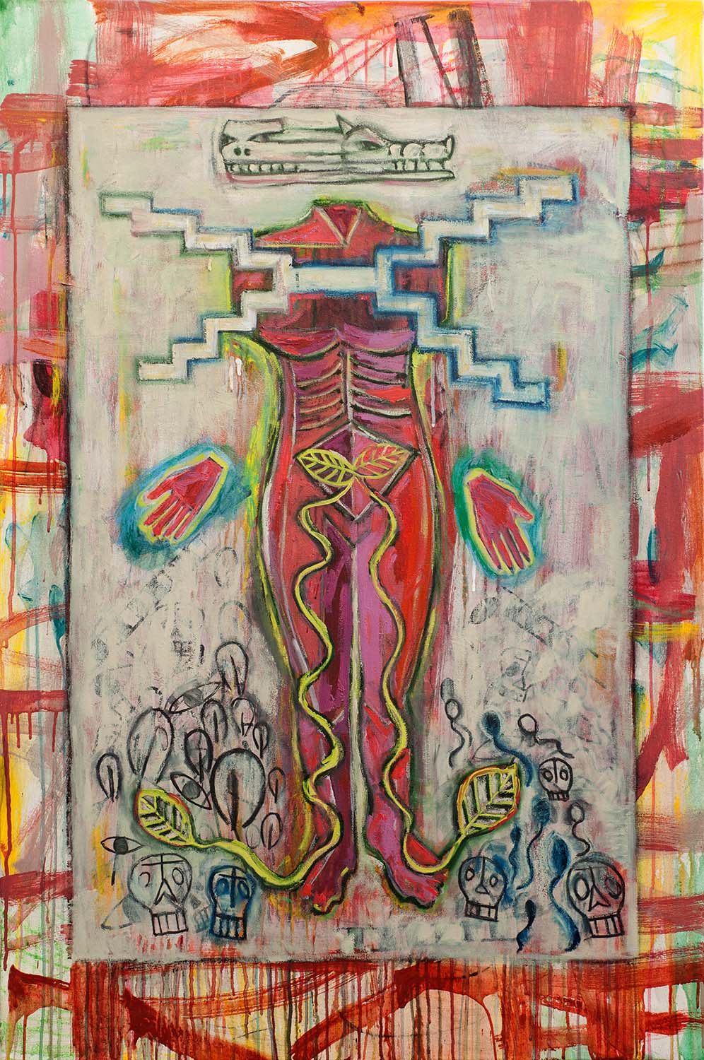Jaune Quick-to-See Smith, The Fertility Goddess , 2015.