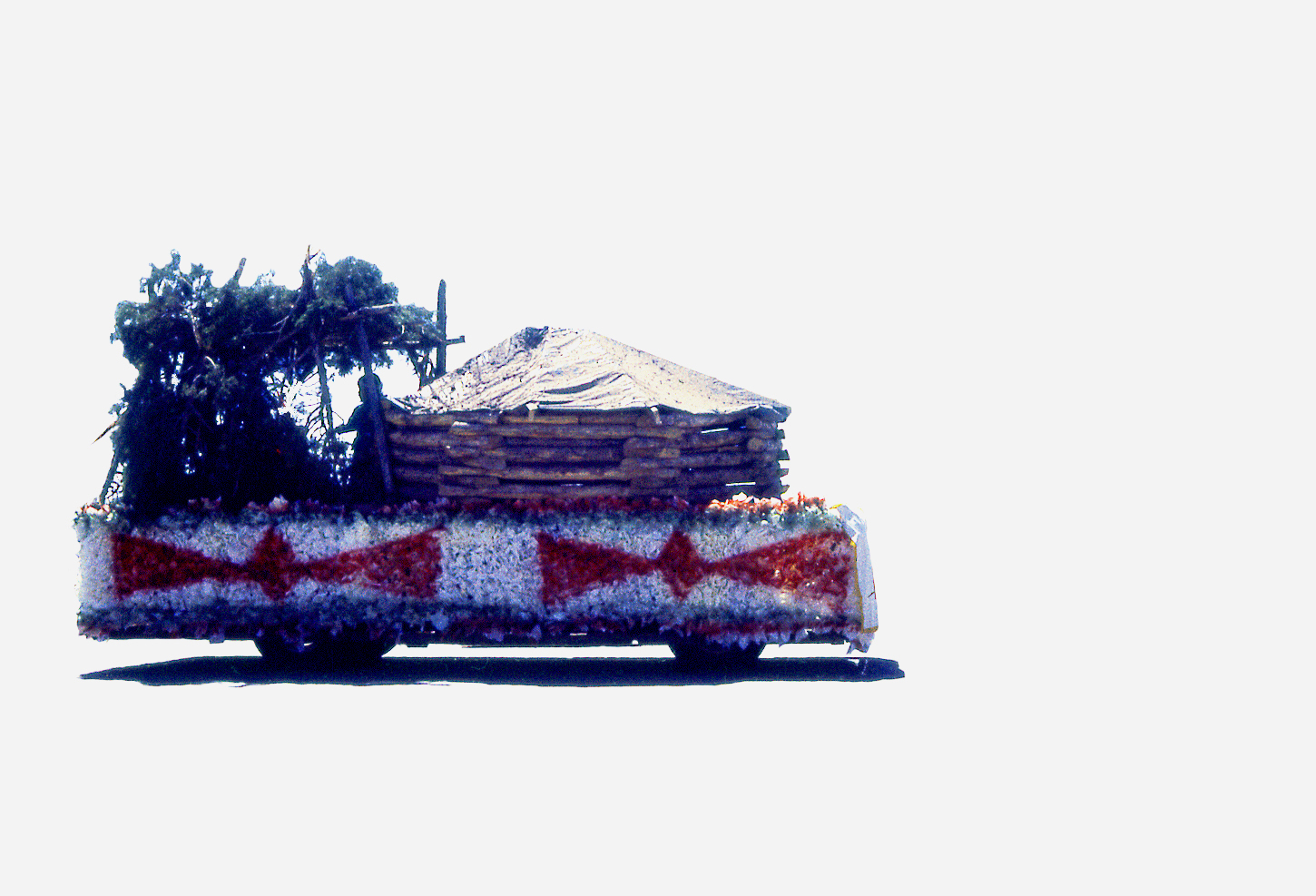 Wendy Red Star,  Round Hall Float , 2014, slide of Crow Fair parade at Crow Agency in the 1970s, archival pigment print. 