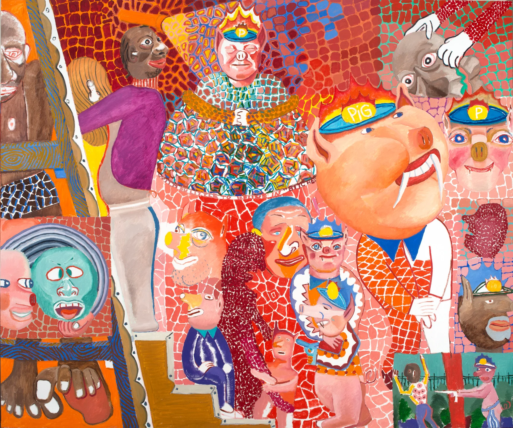Peter Williams, Mosaic , 2017. Oil on canvas, 60 x 72 inches. Photograph by Carson Zullinger