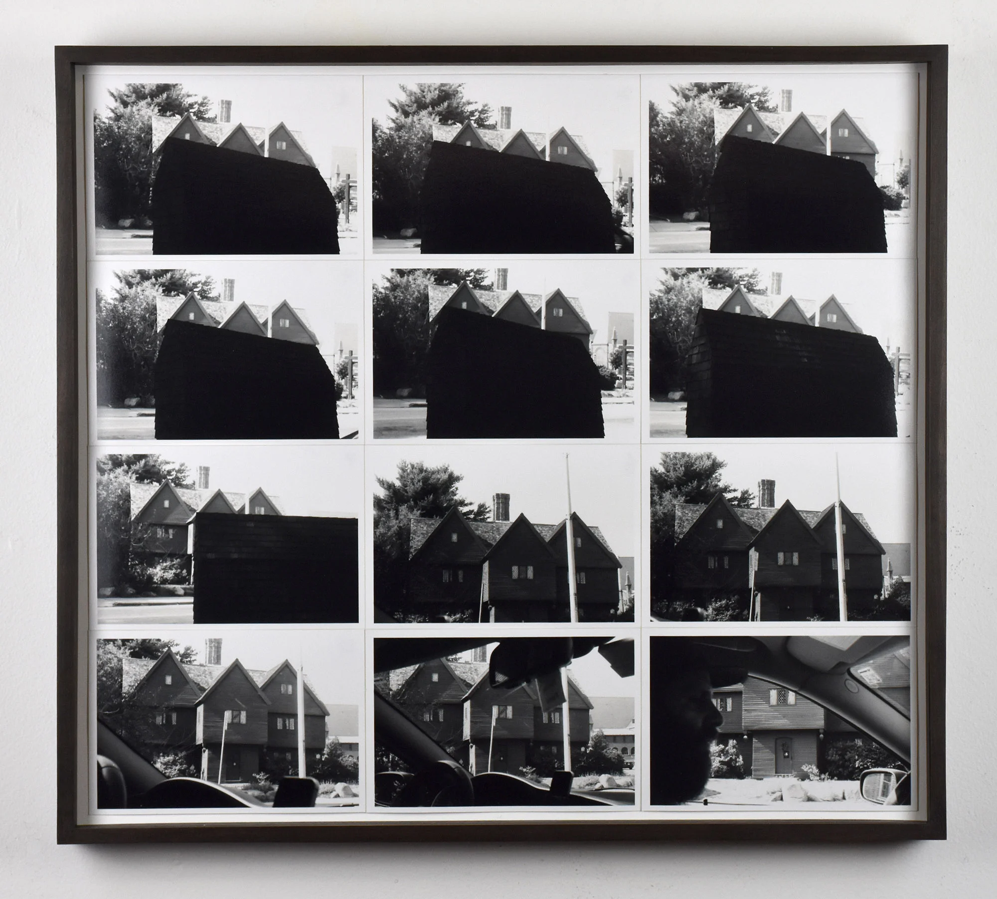 Cal Siegel, Witch house drive by , 2017. Twelve gelatin silver prints, 12 x 18 inches.