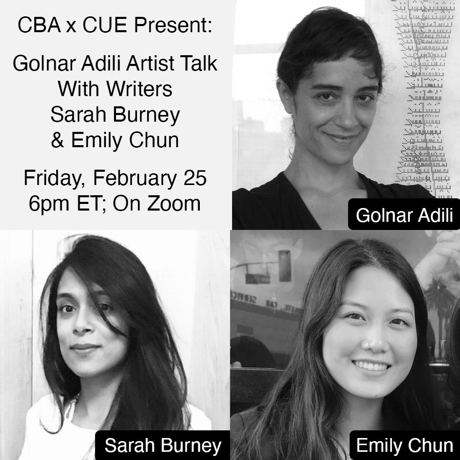 Golnar Adili Artist Talk Co-hosted with Center for Book Arts