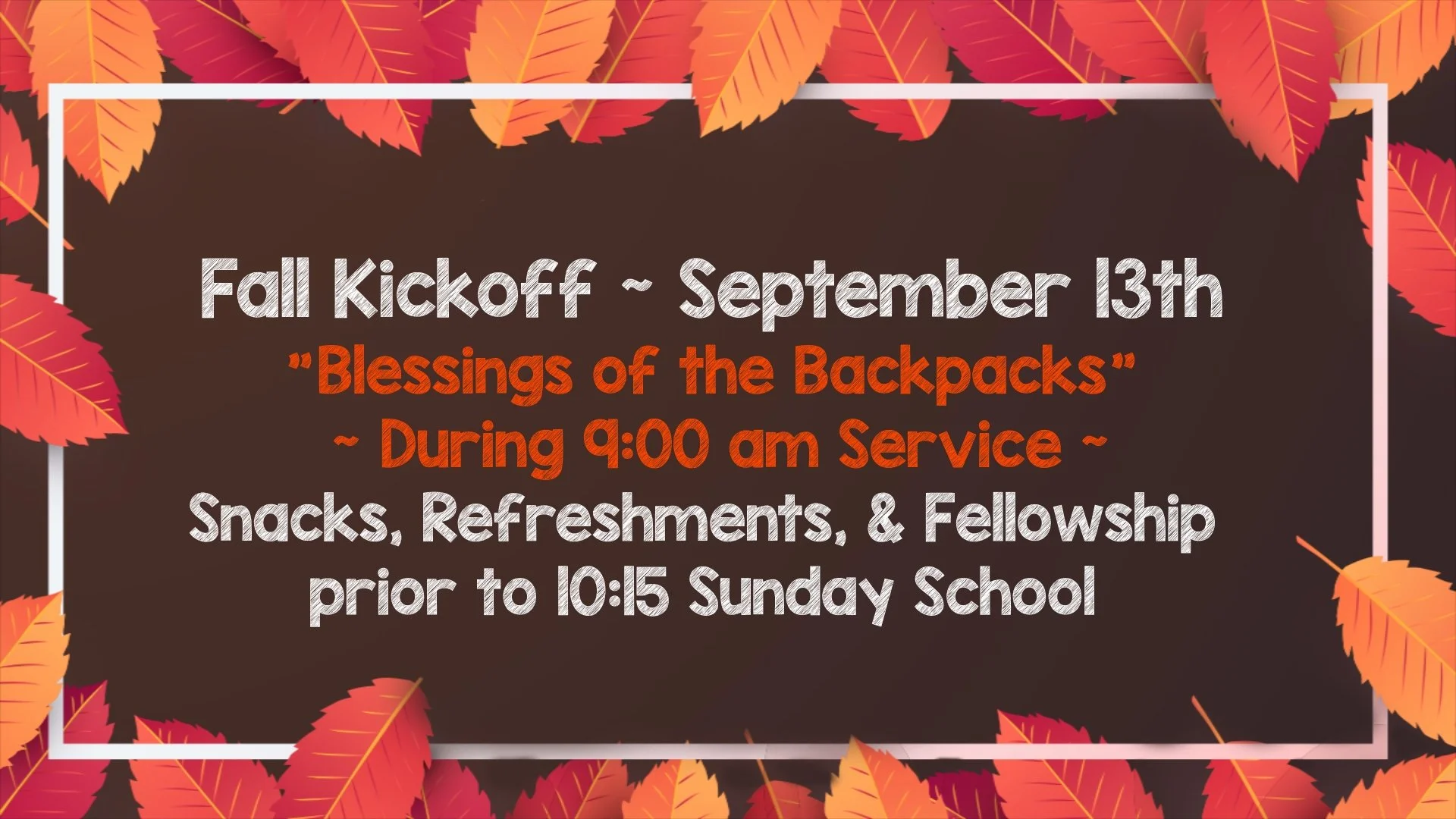 Fall Kickoff