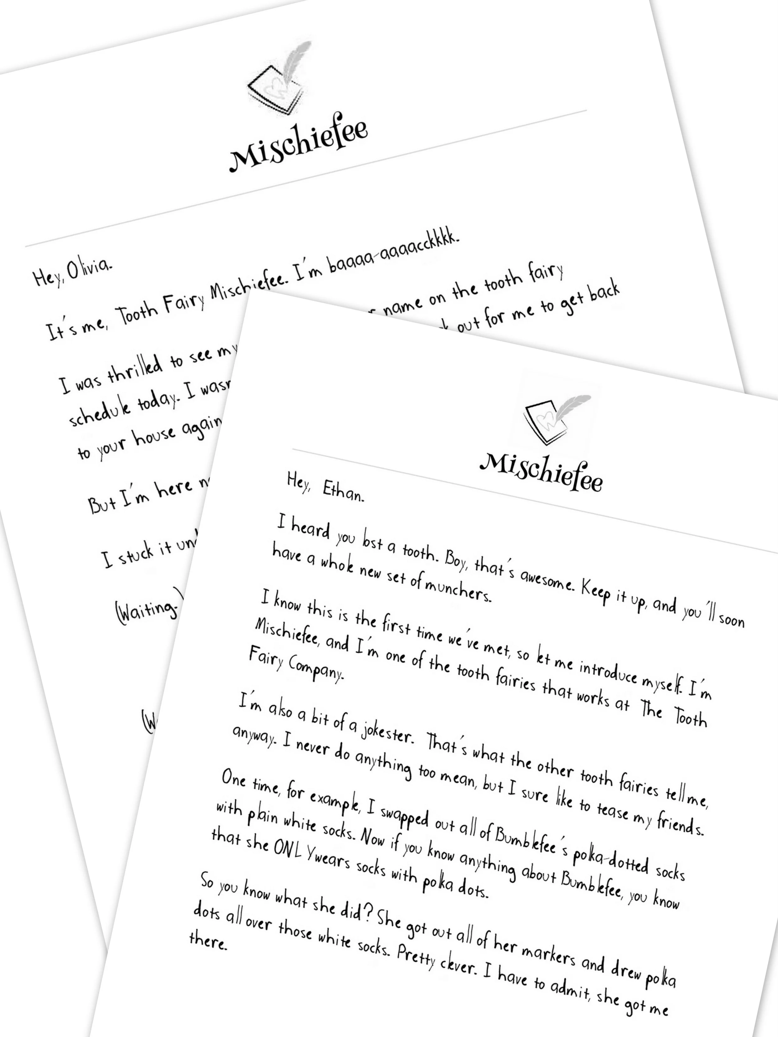 Mischiefee Letter Bundle (2 Teeth Losses)
