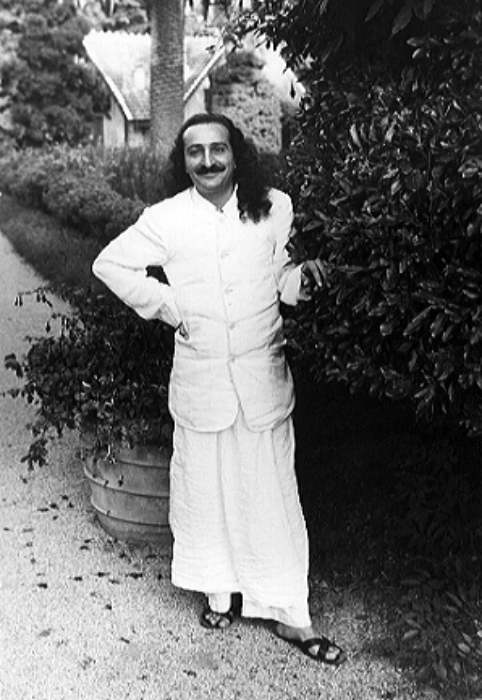 AVATAR MEHER BABA in Cannes, France, in 1937, traveling with His Eastern and Western disciples.