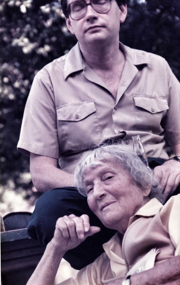 LARRY PESTA and Agnes Baron at Meher Mount in the mid-1980s. (Photo: Bing Heckman)