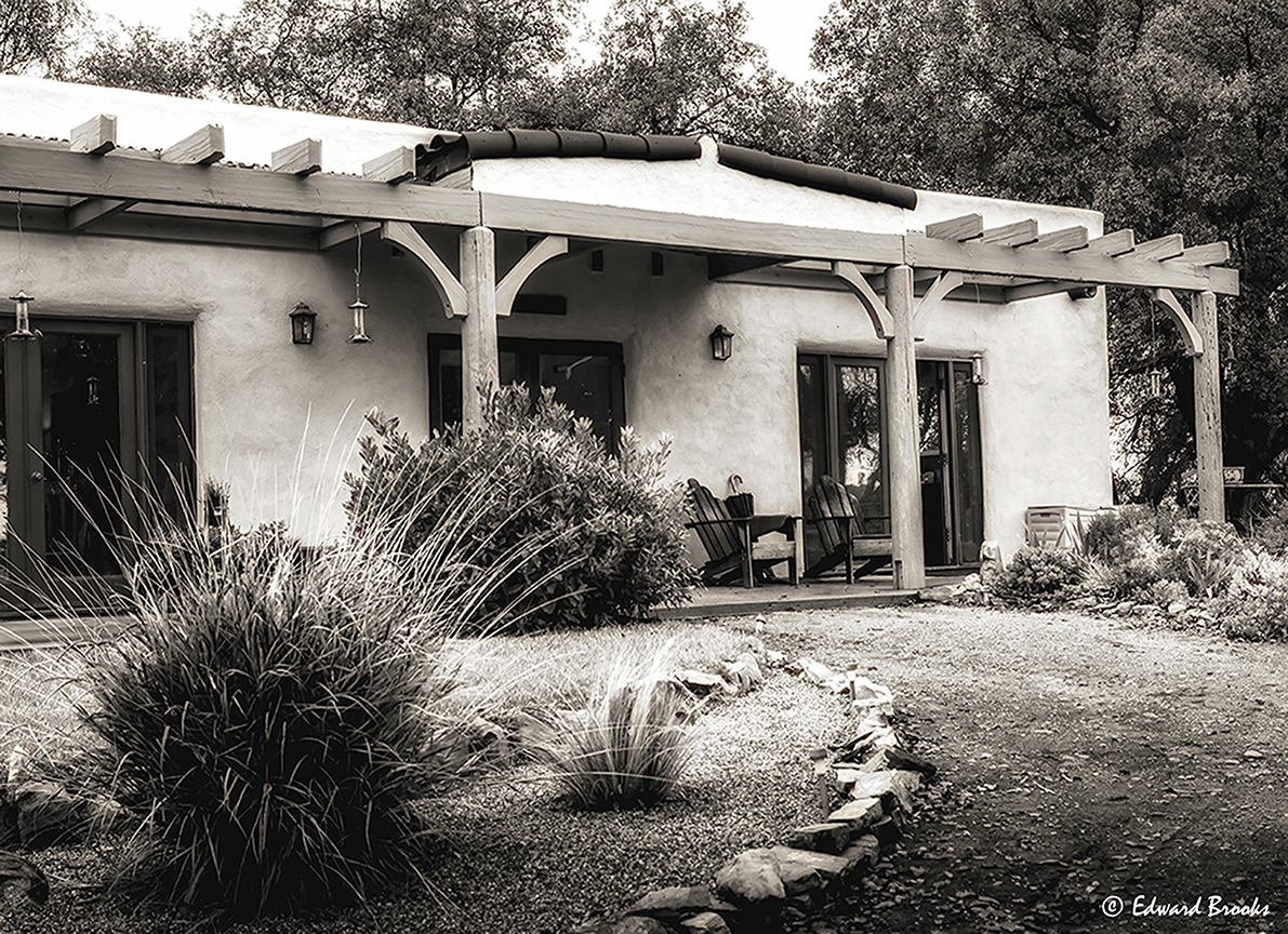 THE VISITOR CENTER entrance at Meher Mount in Ojai, CA. (c) Edward Brooks, 2016.