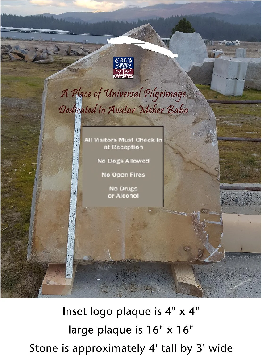 AN EXAMPLE of one of the two safety and information signs with removable information plaques. (Photo: Rob Conover, Stonehenge Signs, 2016)