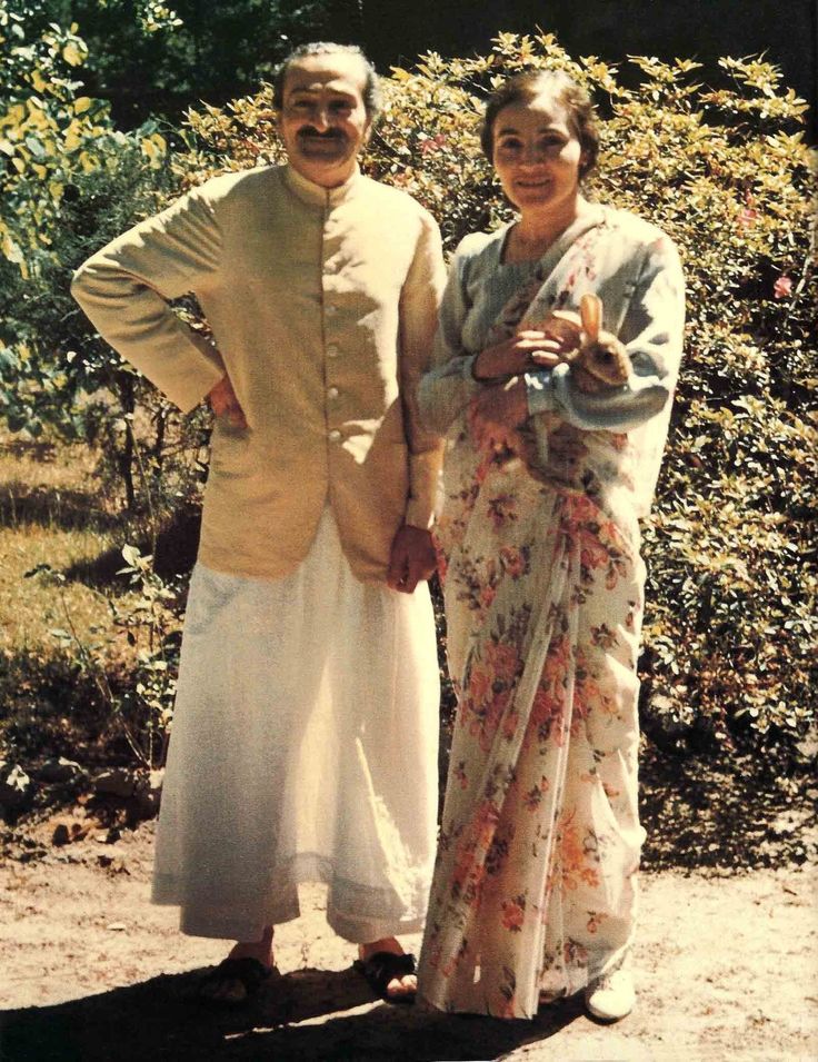 AVATAR MEHER BABA and His closest woman disciple, Mehera J. Irani, at the Meher Spiritual Center in 1952.