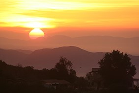 SEEING THE SUNRISE at Meher Mount in Ojai, CA, is one of the joys of being a caretaker. (Photo: Renate Moritz, 2017)