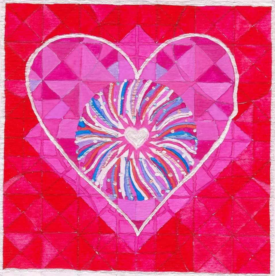 "HEART" artwork by Sandy Thurlow , Ojai, CA, 2017. (Used with permission.)