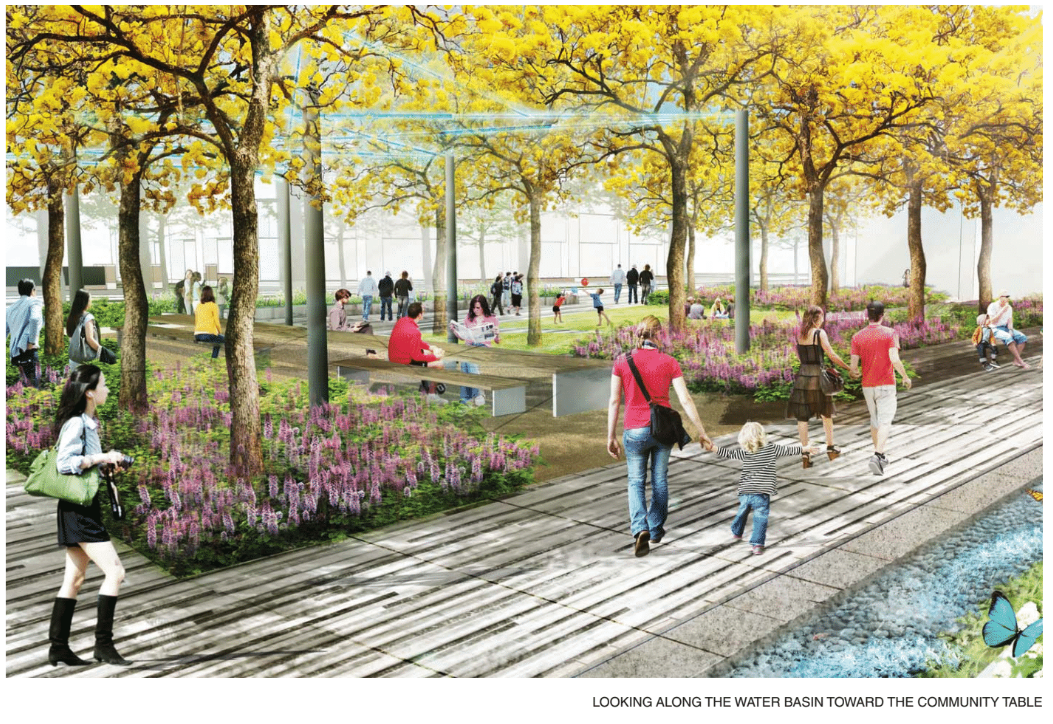  Conceptual renderings of Broadway Park improvements (currently named South Park). 