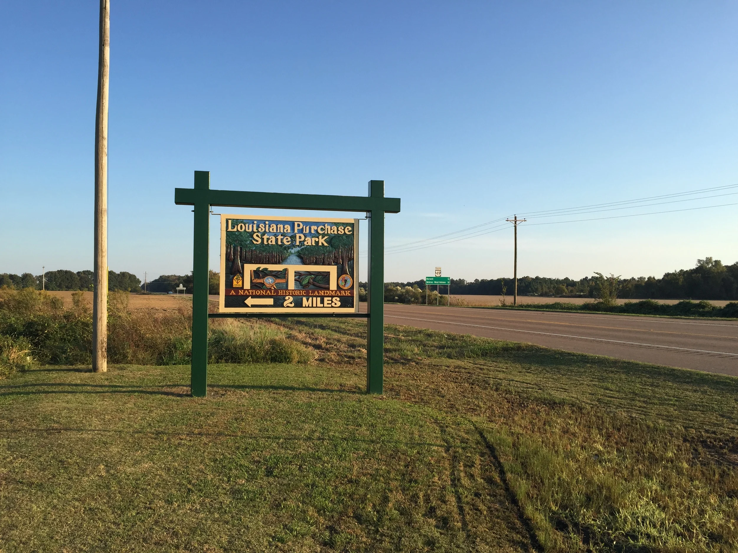 Louisianna Purchase State Park Sign