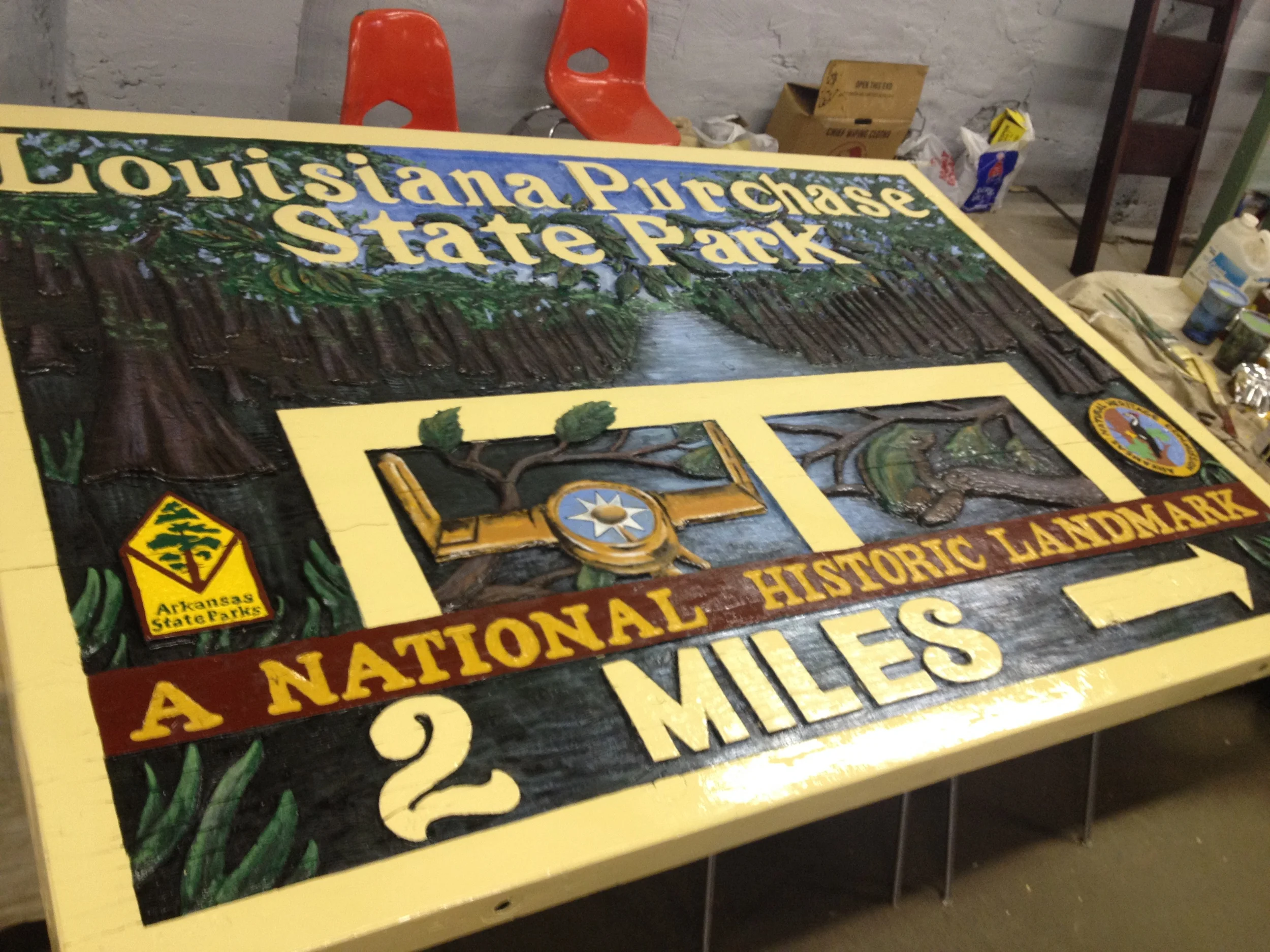 Louisianna Purchase State Park Sign