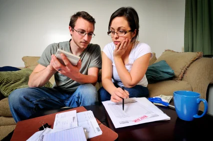 Couple reviewing their life insurance policy
