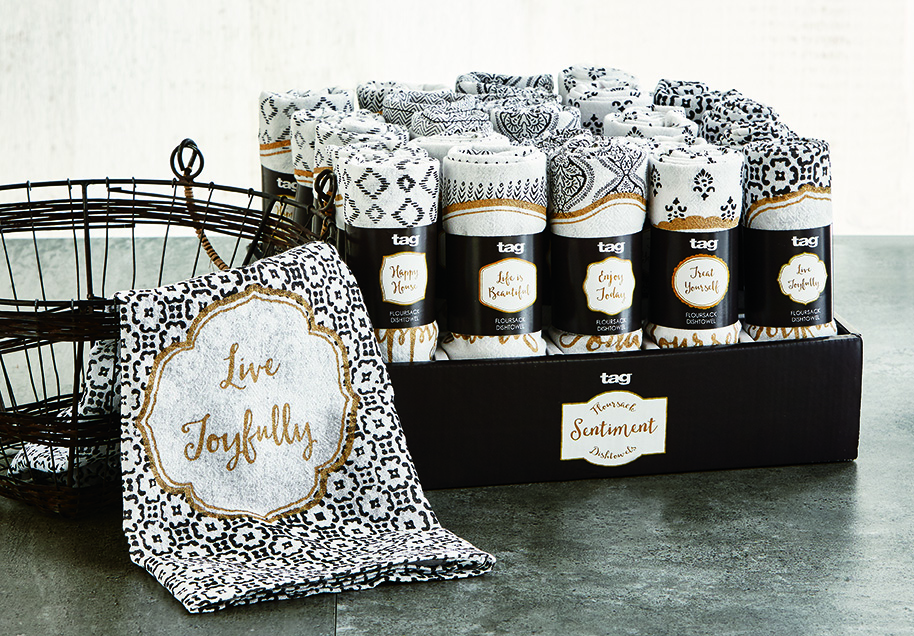 henna flour sack dishtowel assortment with CDU