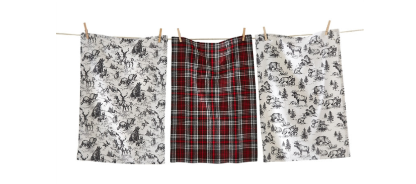 Woodland Animals Dishtowel Set of 3