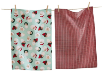 Santa Dishtowel Set