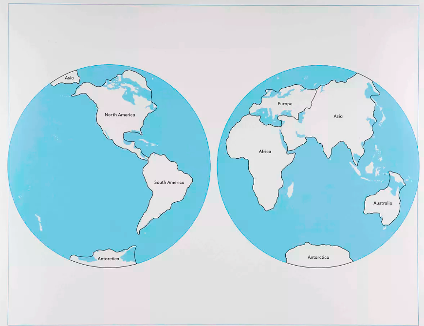 Labeled continents