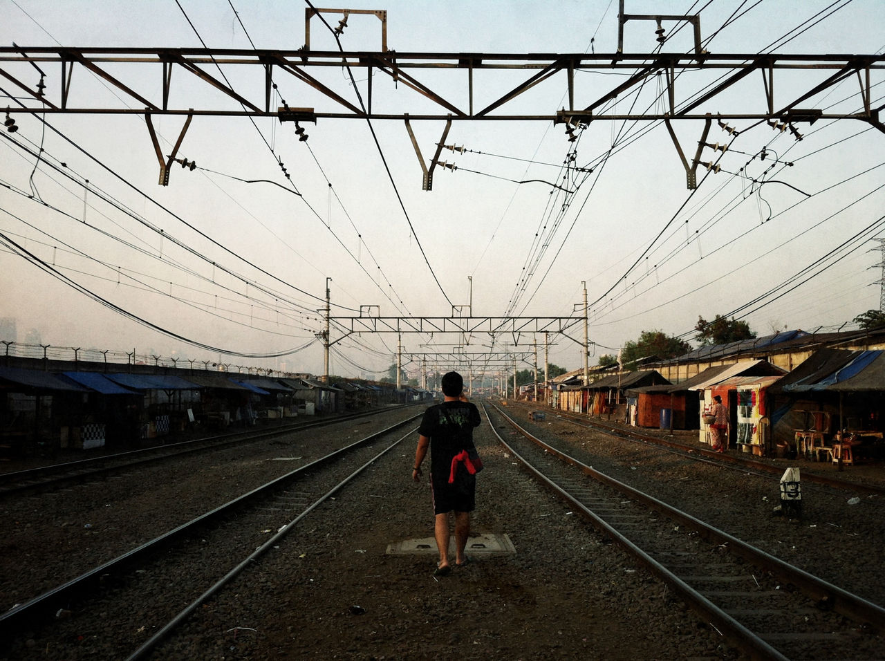 tracks and wires