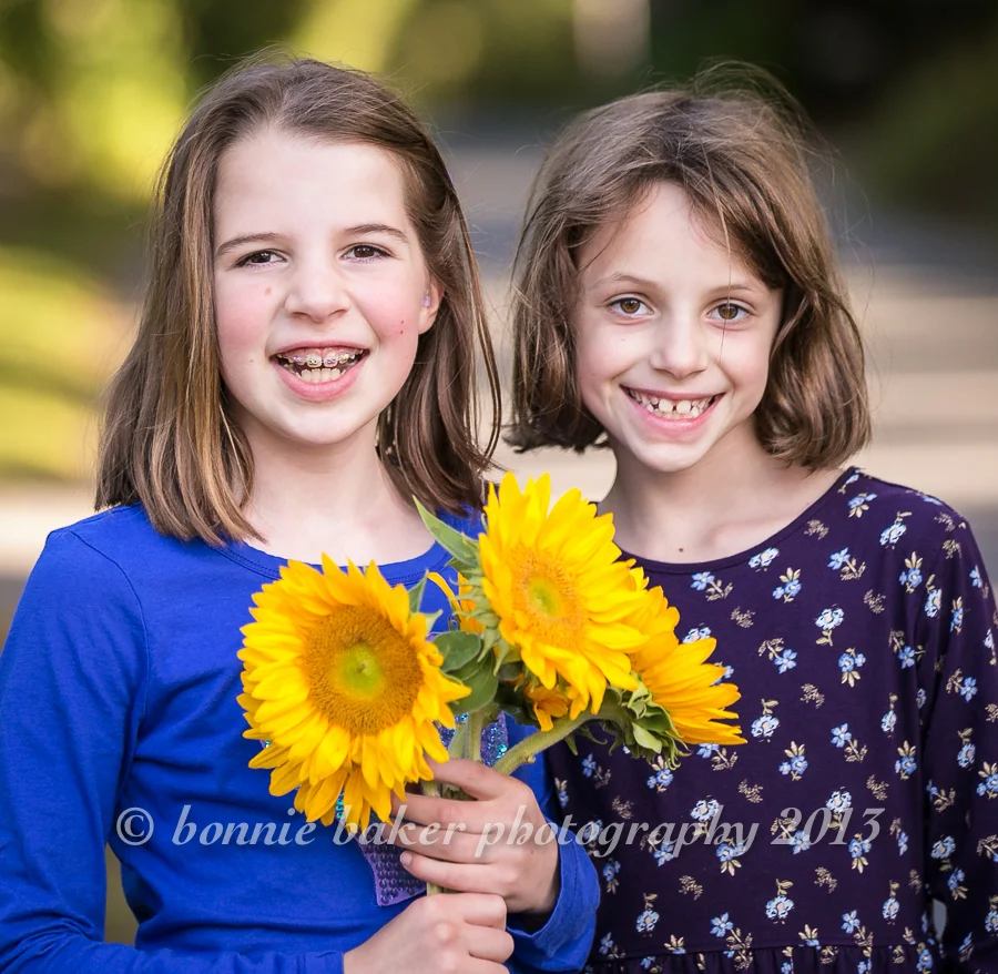 These sisters enjoyed a late afternoon walk near their home. We found some pretty locations where the sunlight and the sisters just glowed!