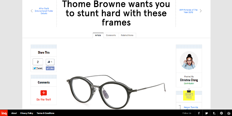 Thom Browne wants you to stunt hard with these frames http://inqmind.co/2012/12/thome-browne-wants-you-to-stunt-hard-with-these-frames/