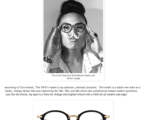 Tina loves Thom Browne: 2013 http://spectaclelovesyou.blogspot.ca/2012/11/tina-loves-thom-browne.html 