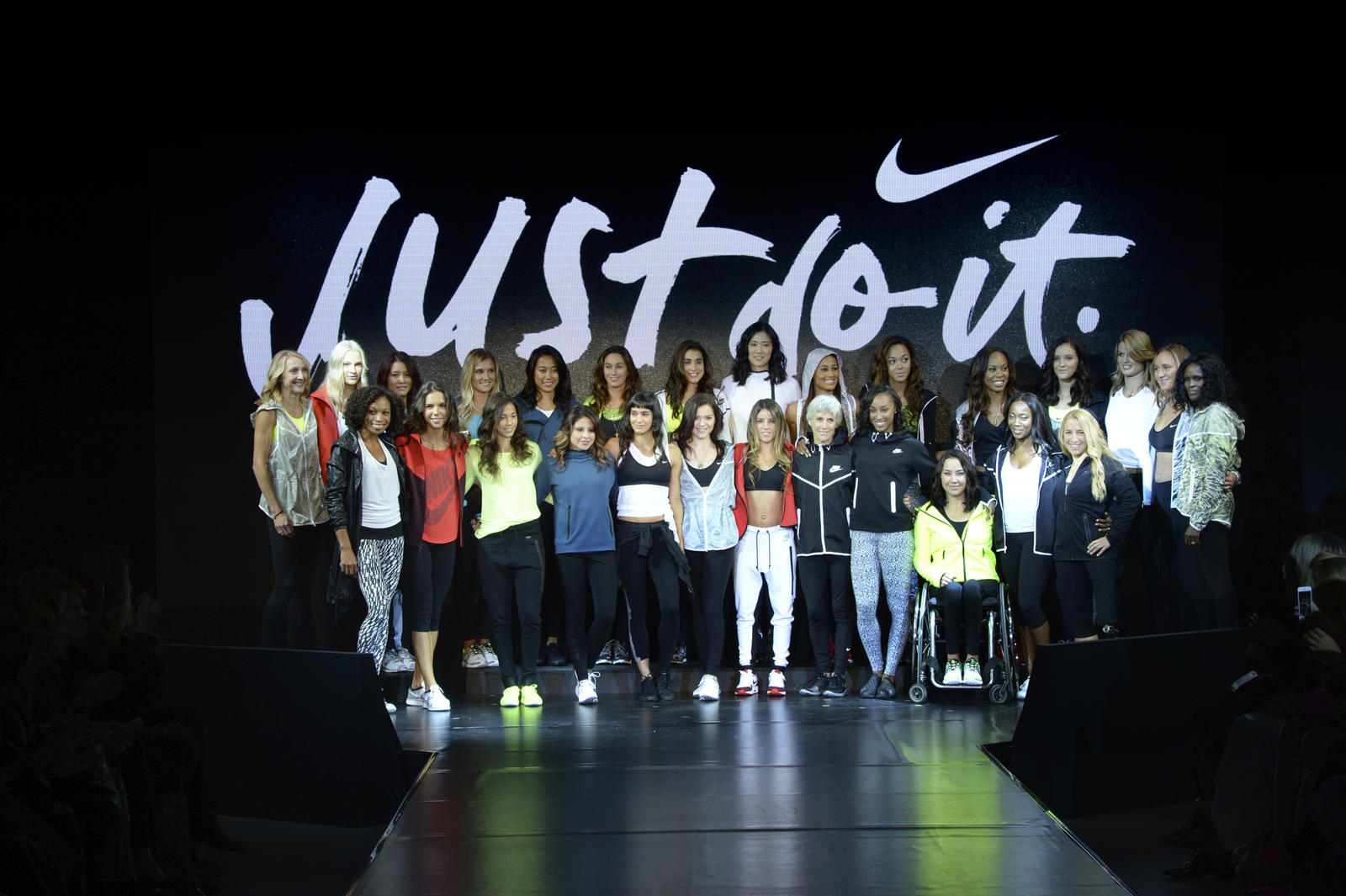 27 of the world’s top athletes introduce Nike's Spring/Summer 2015 Women’s Collection. The athletes pictured above include: Angelica Bengtsson, Sofia Boutella, Leticia Bufoni, Xue Chen, Skylar Diggins, Brianne Theisen-Eaton, Marlen Esparza, Allyson Felix, Joanna Jozwik, Sally Kipyego, Daria Klishina, Carissa Moore, Li Na, Alana Nichols, Shelly-Ann Fraser-Pryce, Paula Radcliffe, Sarah Reinertsen, Laura Robson, Brianna Rollins, Sanya Richards Ross, Carolina Salgado, Maria Clara Salgado, Joan Benoit Samuelson, Dafne Schippers, Zhang Shuai, Adelina Sotnikova and Katarina Johnson-Thompson.