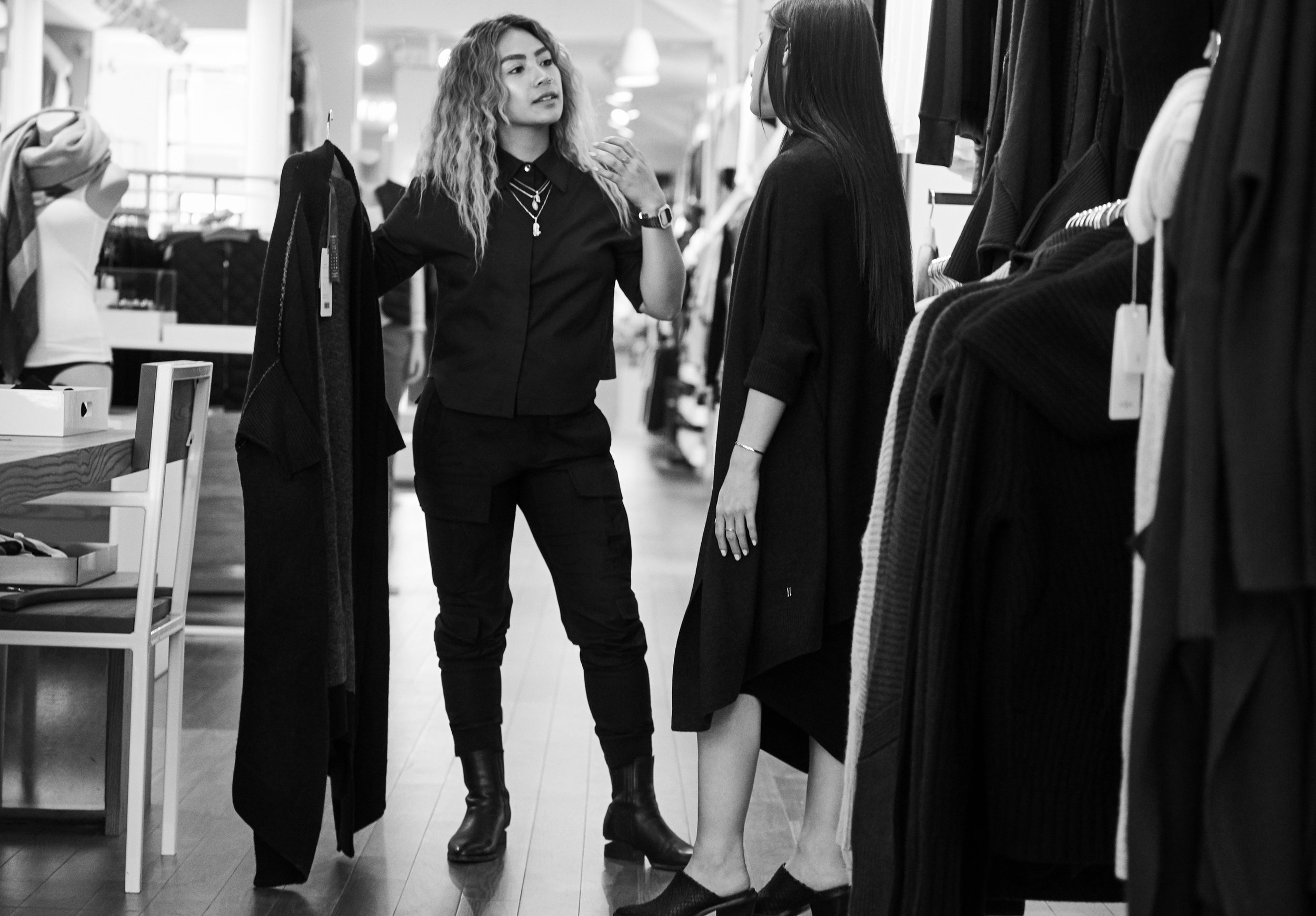 Cheng is wearing the Take Shape Cropped Blouse