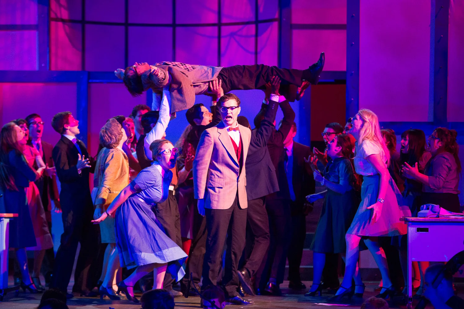 How to Succeed in Business Without Really Trying at Santa Barbara High School Theatre, Spring 2014. Photo by Isaac Hernandez. 