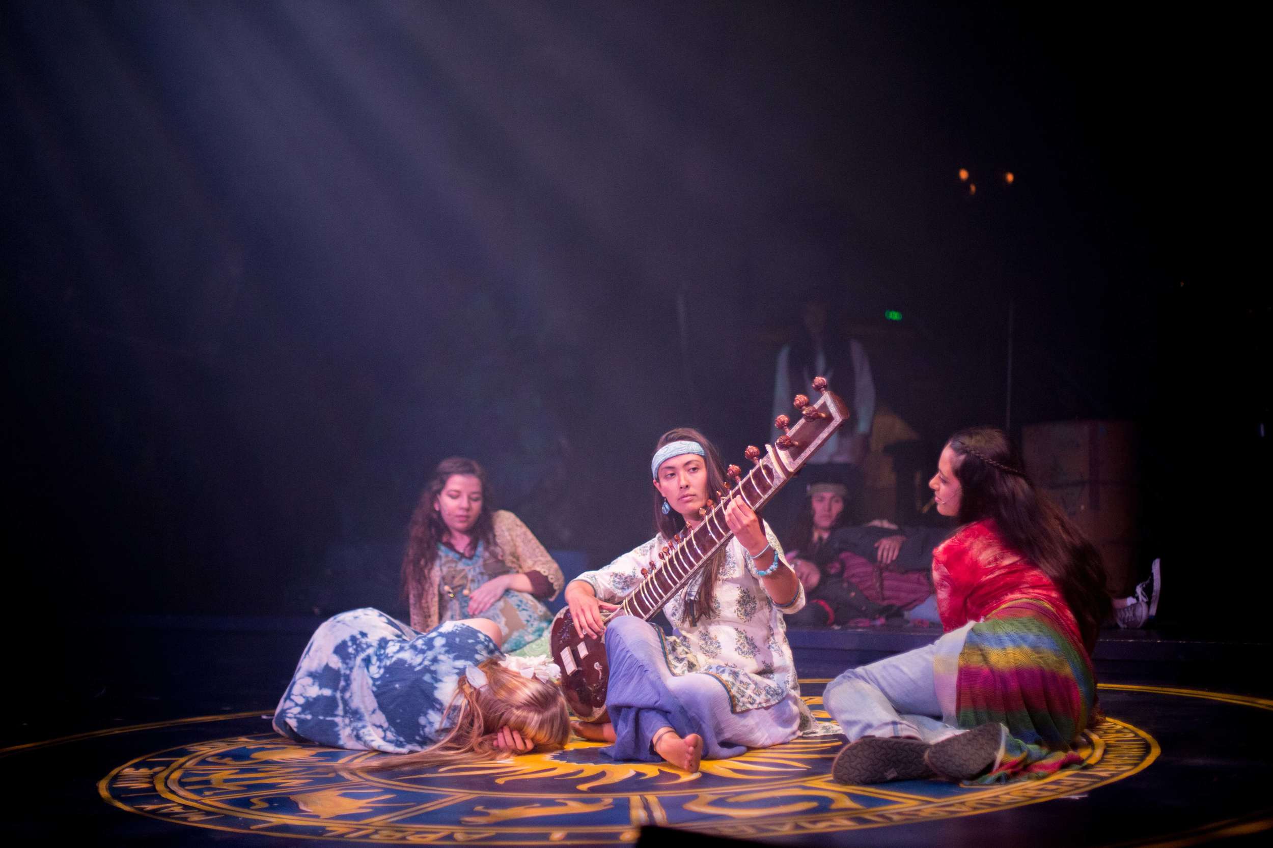 Hair the musical at Santa Barbara High School Theatre. Dircted by Otto Layman, Chrorgaphy by Jenna Tico, Musical Direction by Jon Nathan, Vocal Direction by Sio Tepper, Costume Design by Bonnie Thor, Light Design by Mike Madden, Set Design by Otto