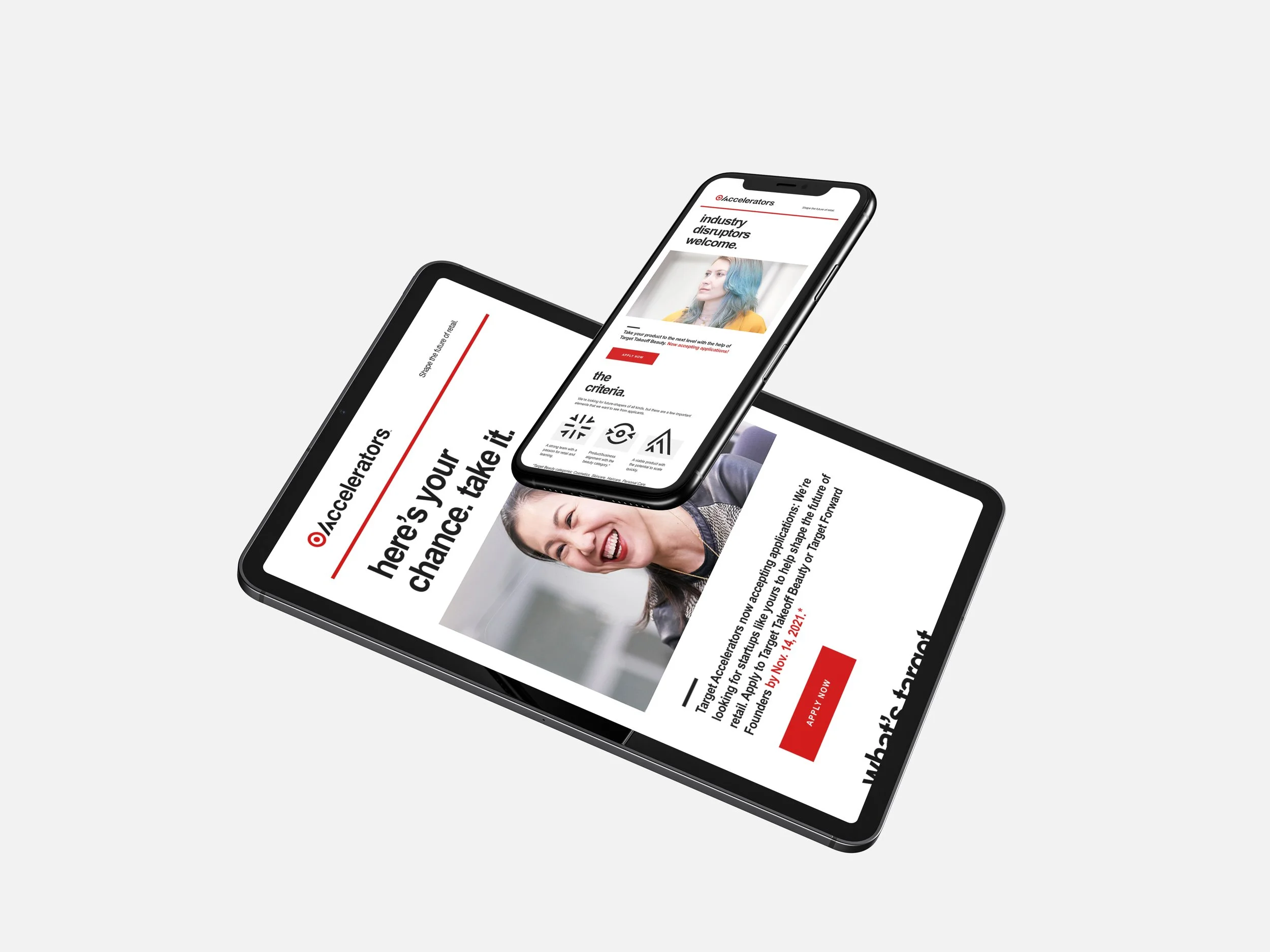 Floating iPhone 11 Pro Max and iPad Pro Mockup by Anthony Boyd G