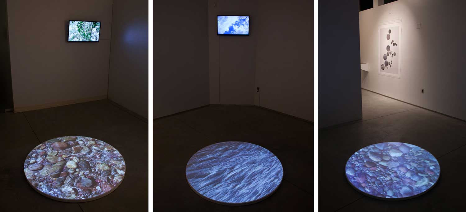 Confluence, single channel video with sound, installation view
