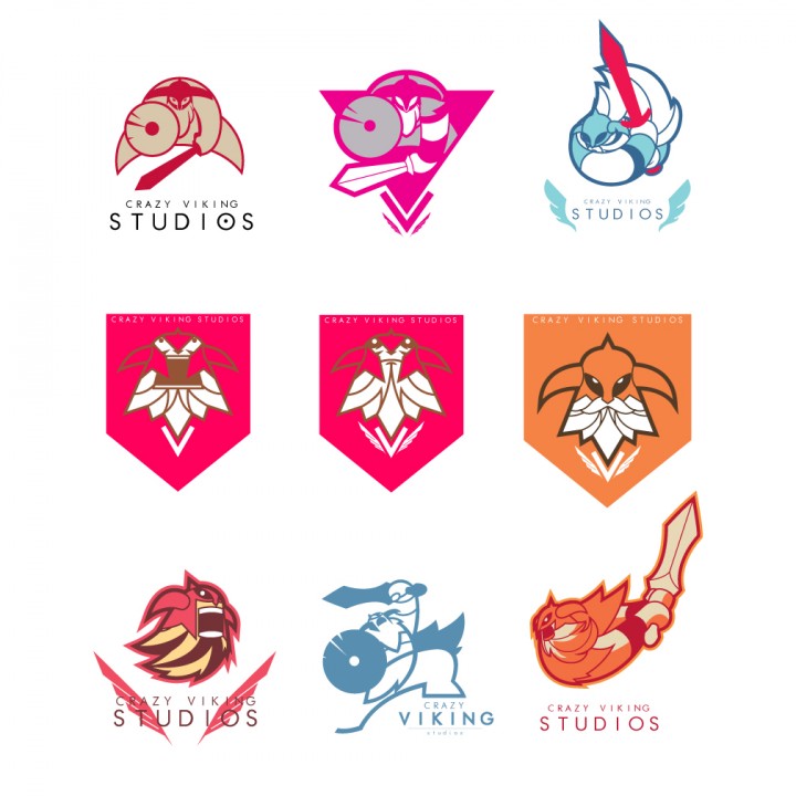 Videogame startup logo concepts