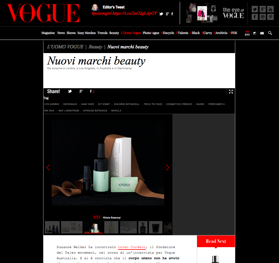 Vogue Italia, Jan 2016