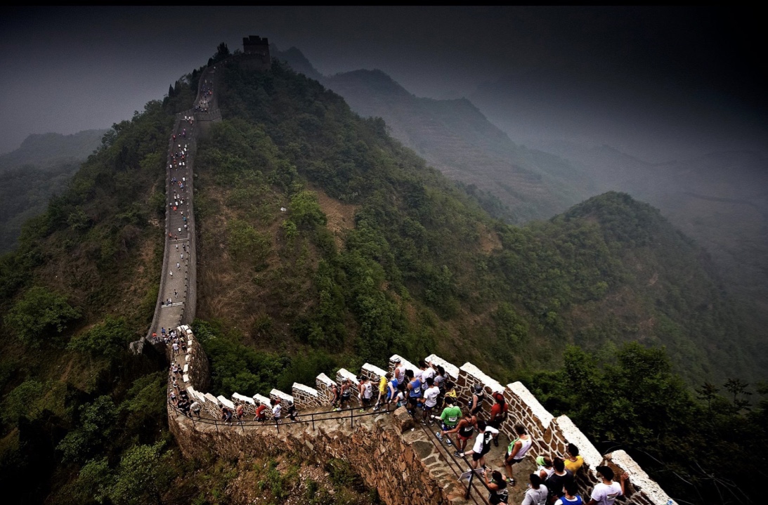 The Great Wall Marathon byr kun på oppover eller nedover