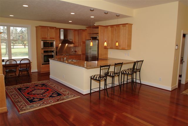 Remodeled kitchen with hardwood floor