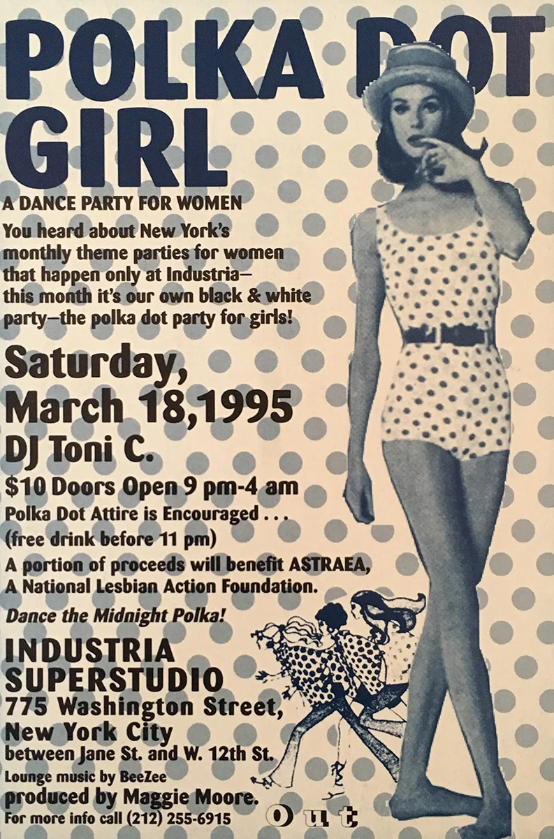 Party flyer. Image courtesy of Maggie Moore.