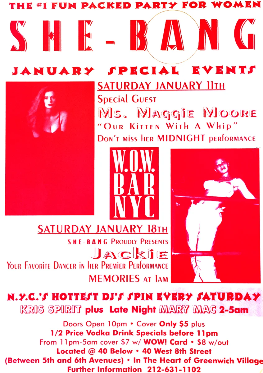 Party flyer. Image courtesy of Maggie Moore.