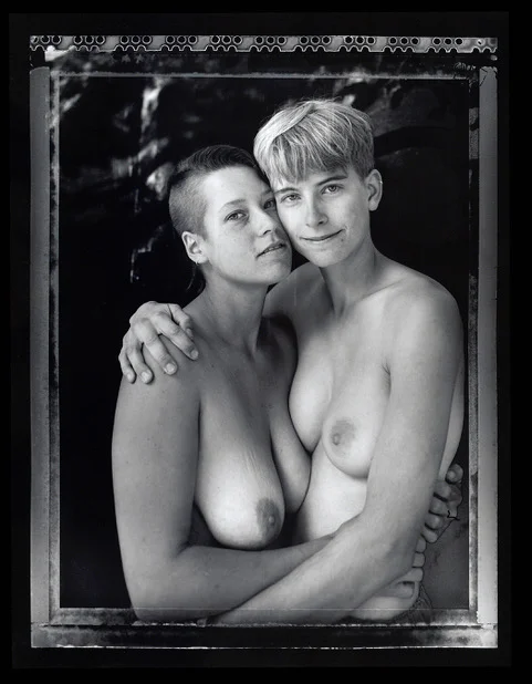 Margo Gardiner and Natasha King, Michigan Womyn’s Music Festival, 1994. Image courtesy of Joyce Culver.