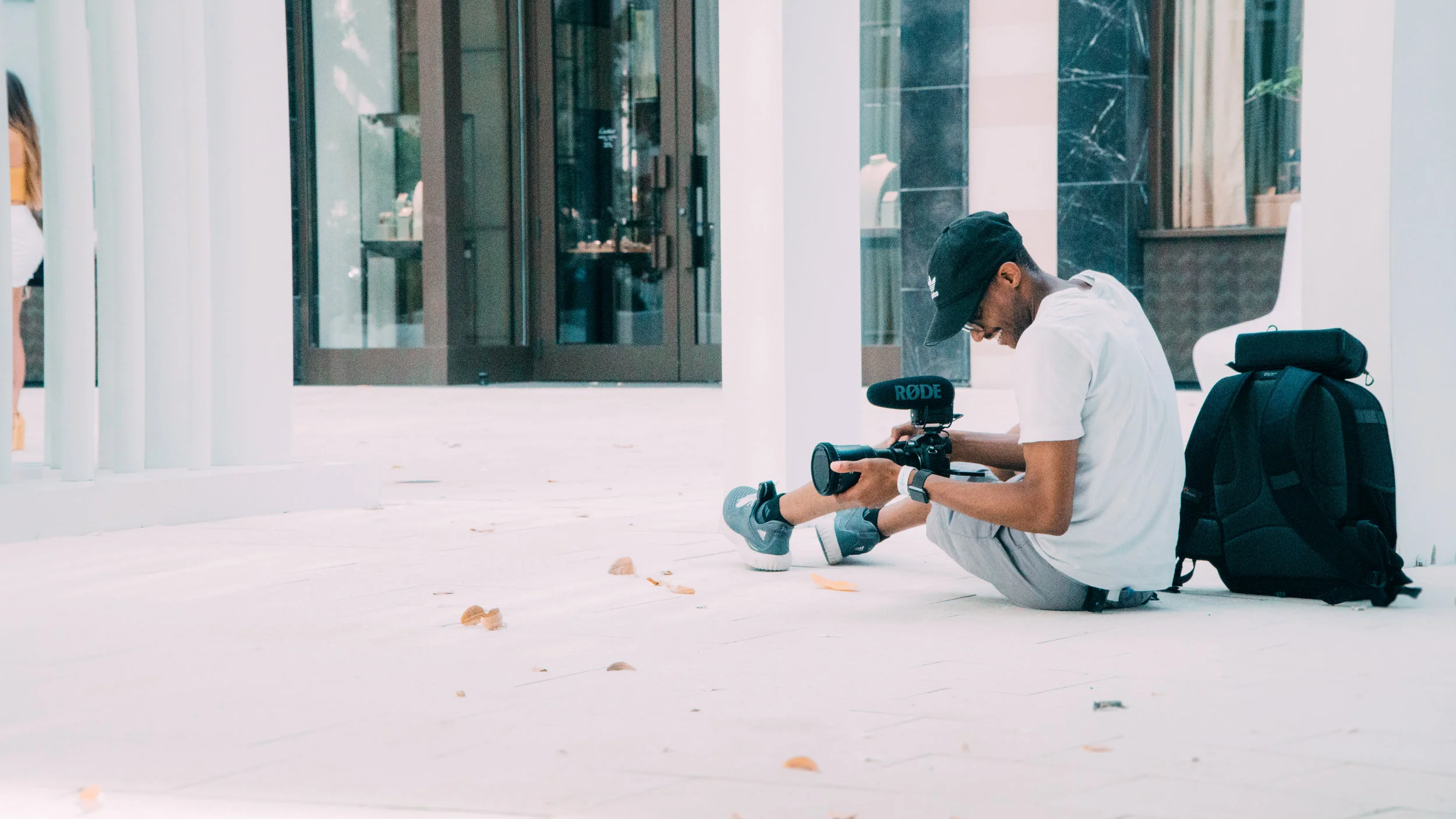 Joshua capturing the the moment for our shoot with Keeyoto