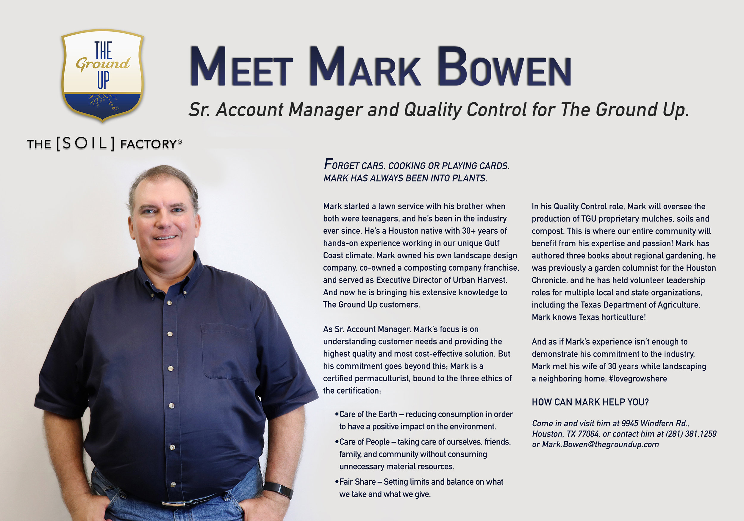 Tgu Welcomes Mark Bowen Sr Account Manager Qc The Ground Up