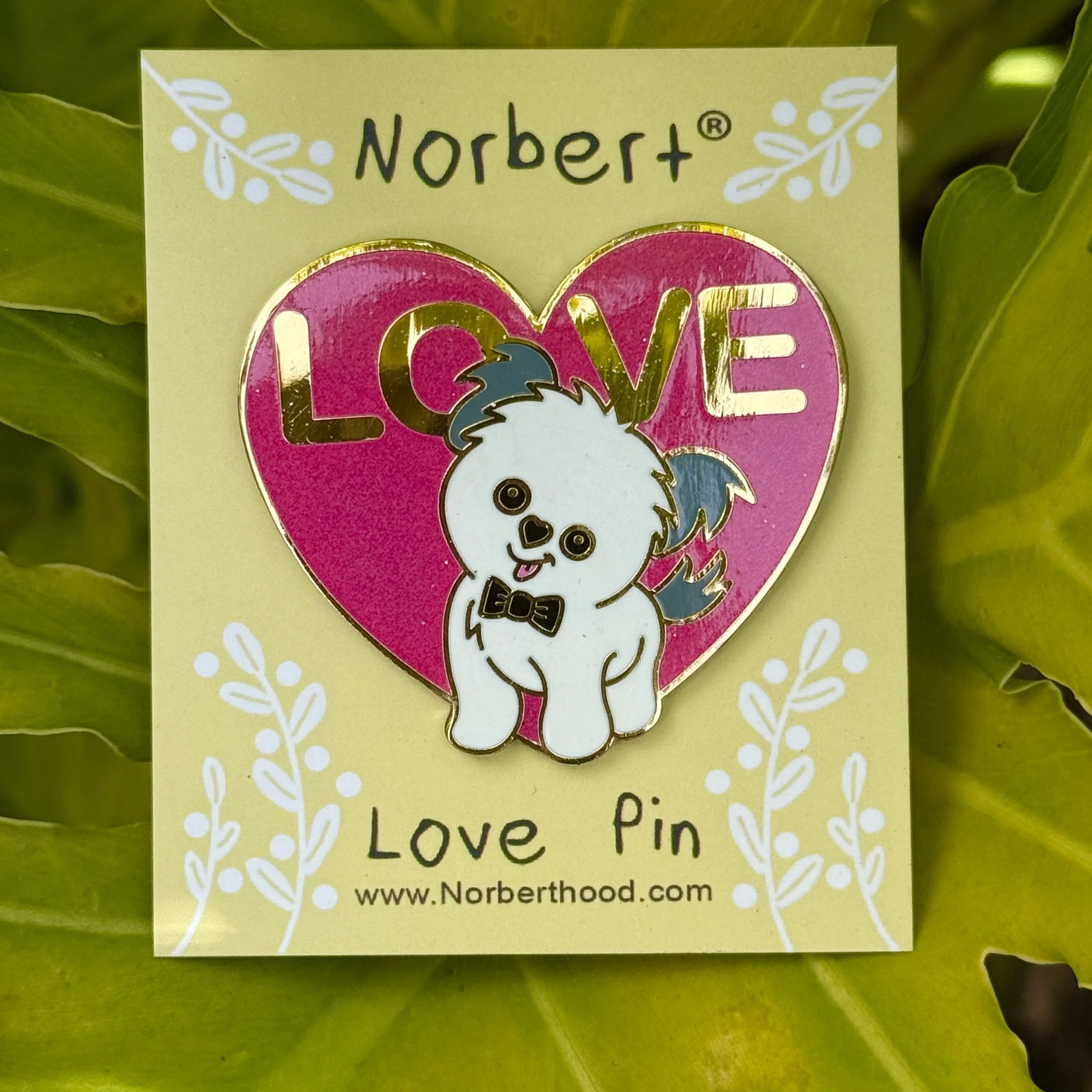 NORBERT ENAMEL LOVE PIN