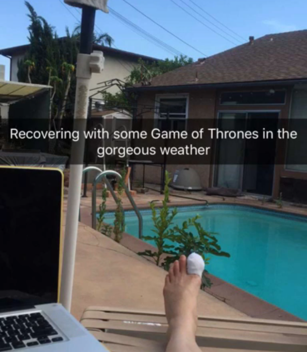 Snapchat: making injuries glamorous