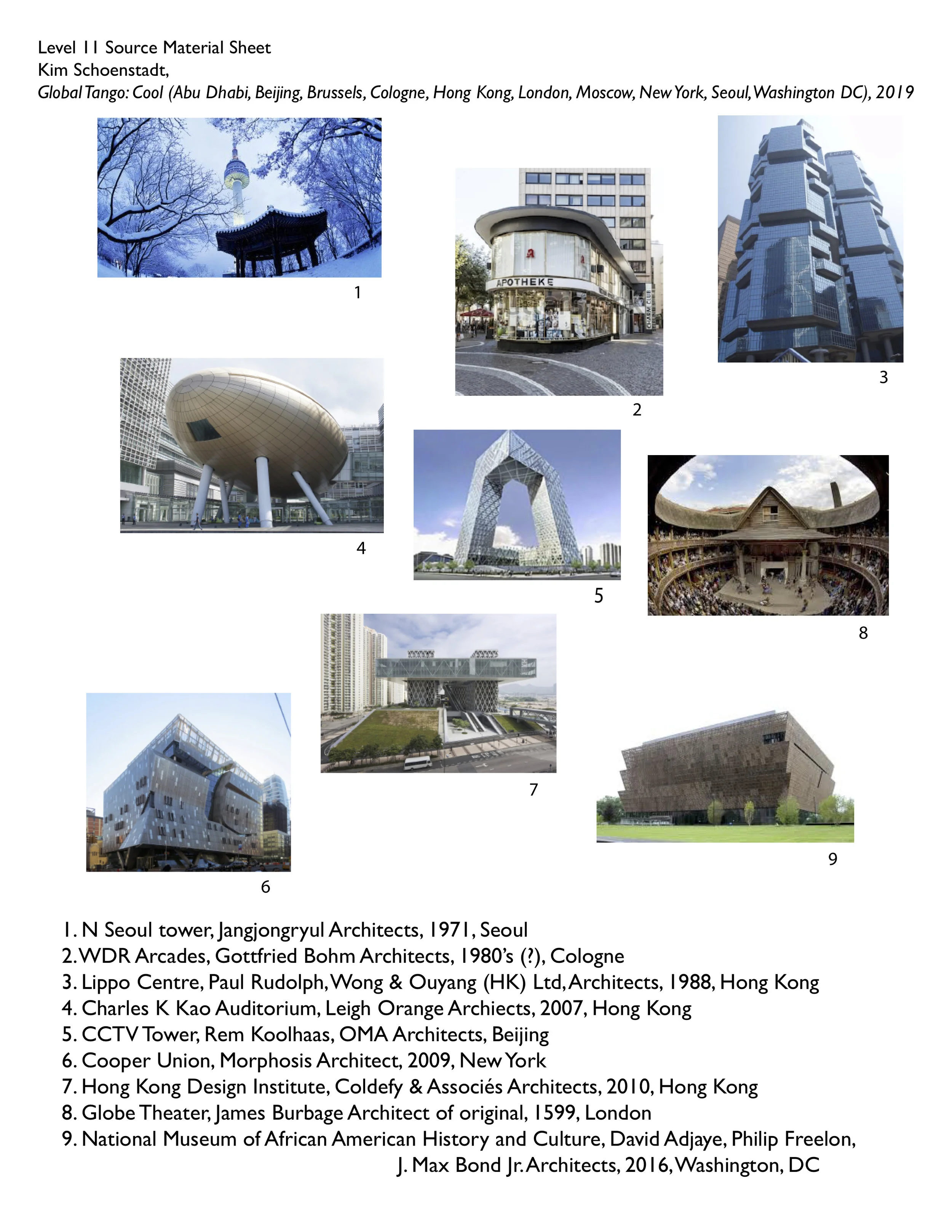 Source Material Sheet page 2 for Global Tango: Cool…..