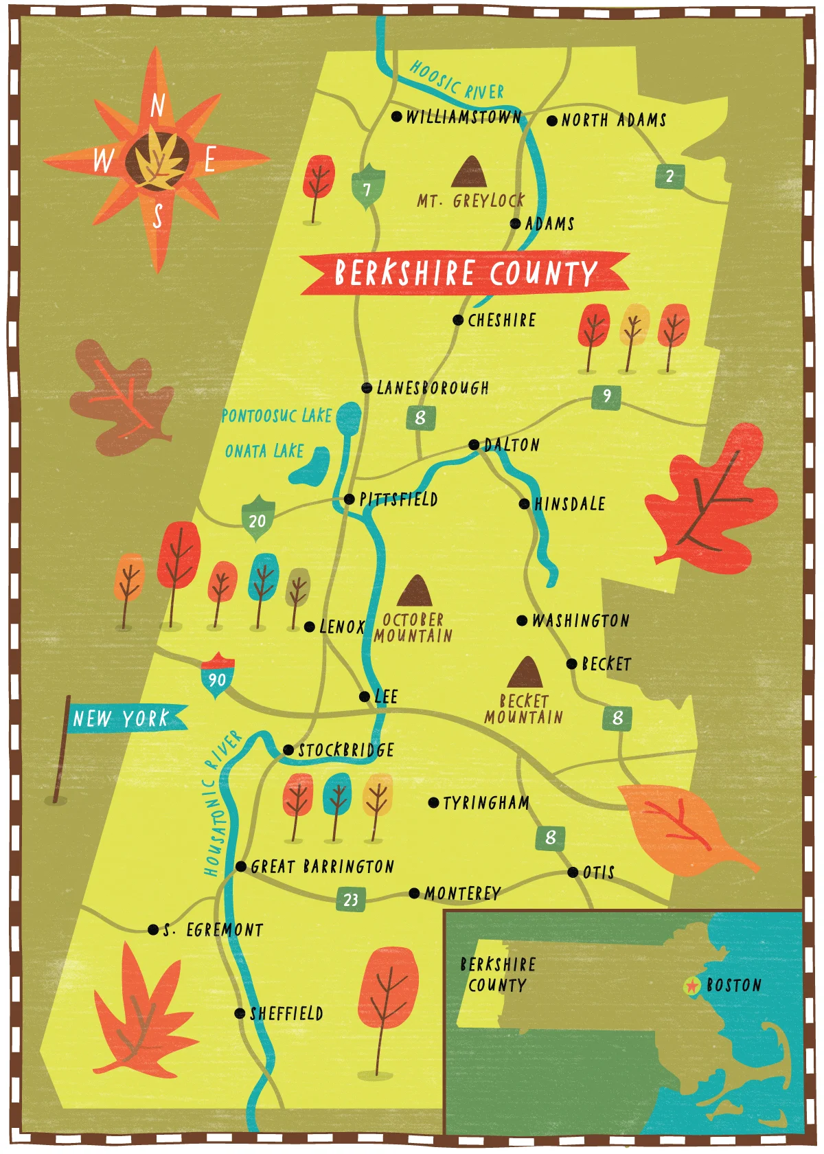 Berkshire Towns Map | Berkshire County Map – RCZW