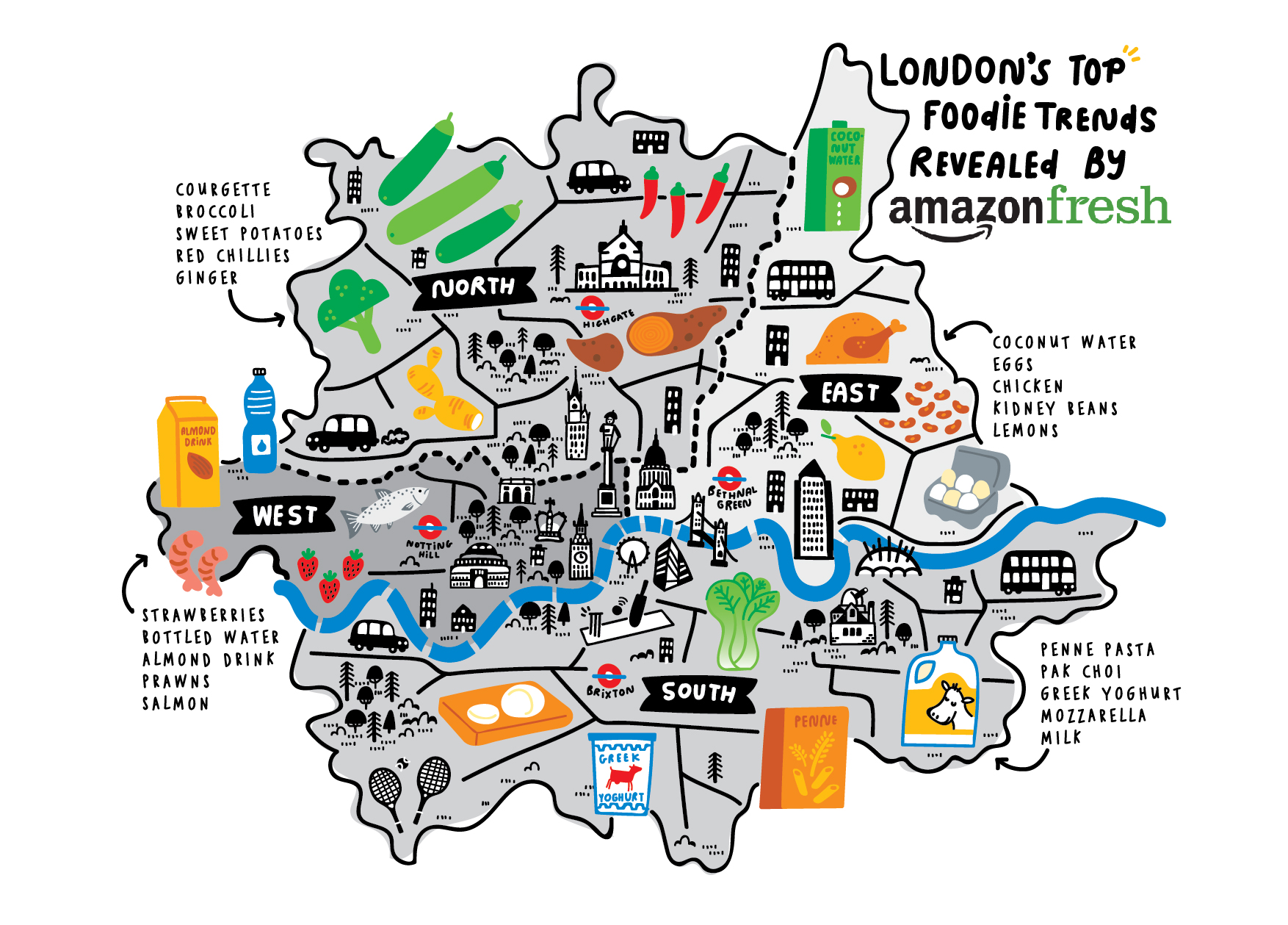 Illustrated Map Of London Nate Padavick