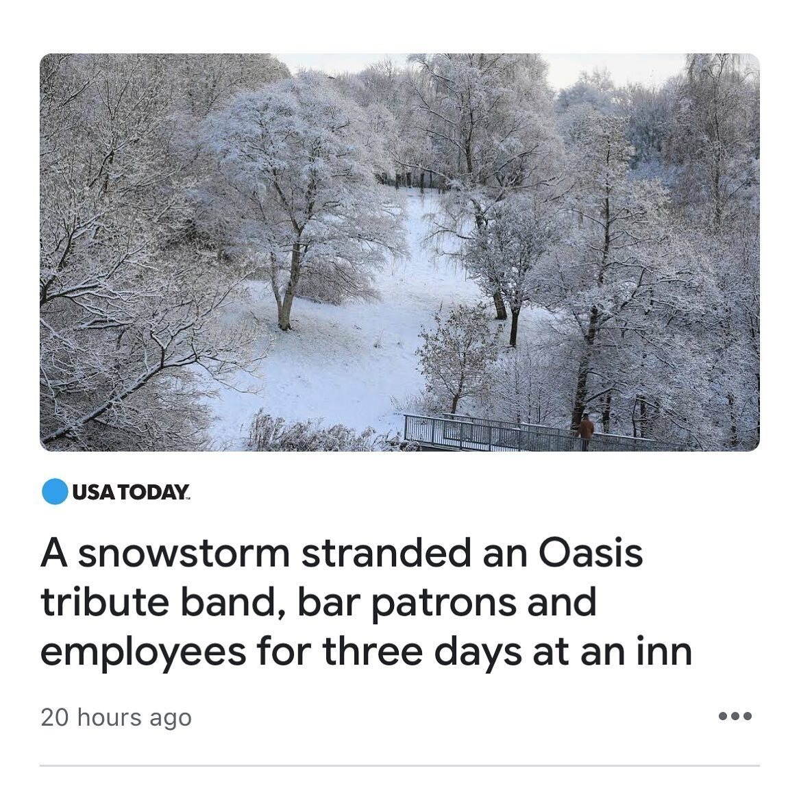 This sounds like fun to us&hellip; 

Who would you want to be snowed in with at a pub for three days?

#RippedFromTheHeadlines
