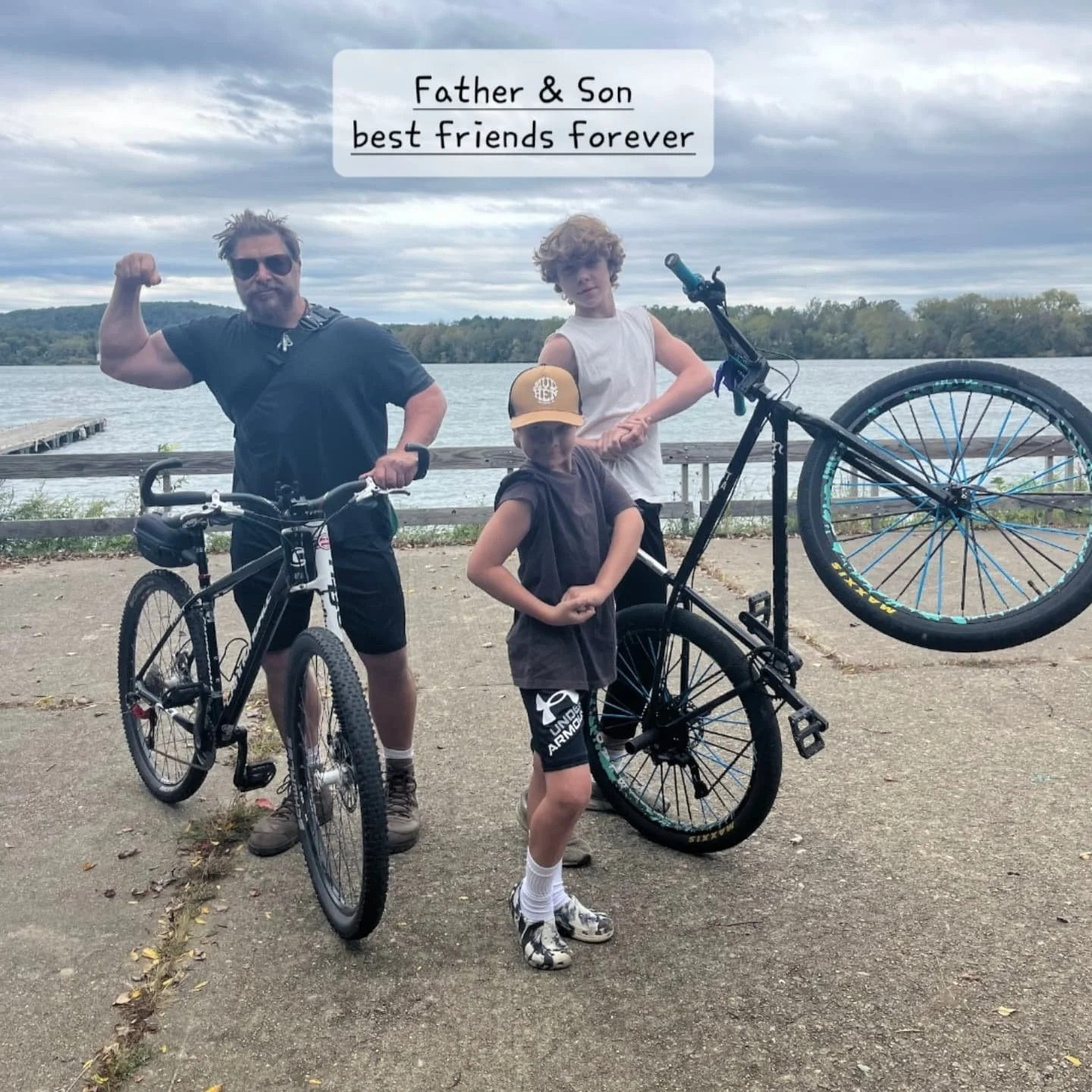 To My Pillow Fighting, Huggie Power, Steamrolling, Man Club!  Happy Son's Day!  Love Dad. ᕦ⁠(⁠&ograve;⁠_⁠&oacute;⁠ˇ⁠)⁠ᕤ. ┐⁠(⁠&acute;⁠ー⁠｀⁠)⁠┌❤️👍